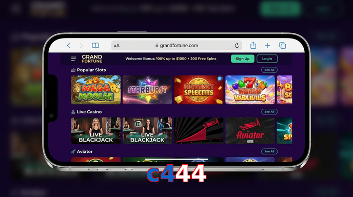 Main screen of C444 ios page for PK players